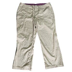 VENEZIA Solid All Tan Convertible Roll Cuff Cargo Pants Womens Plus Size 22